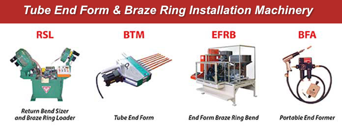 Tridan Tube End Form and Braze Ring Installation Machinery