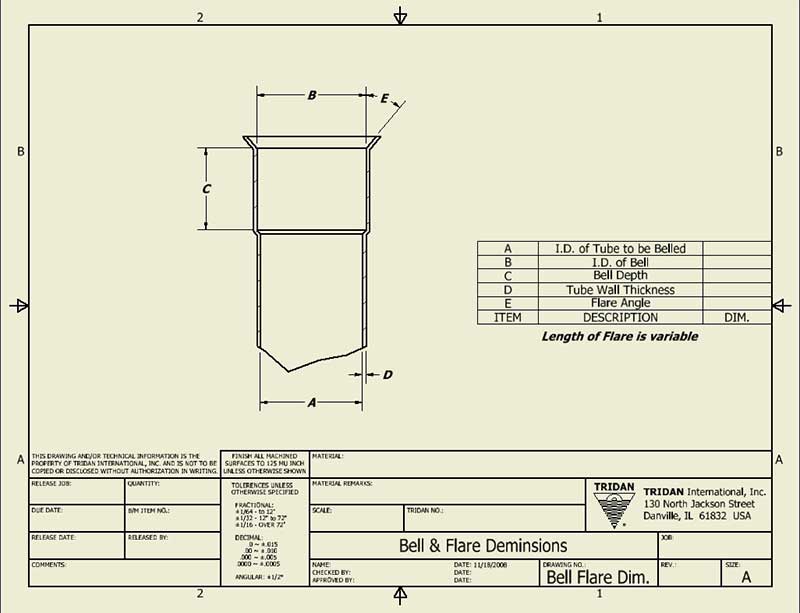 Bell & Flare Dimensions